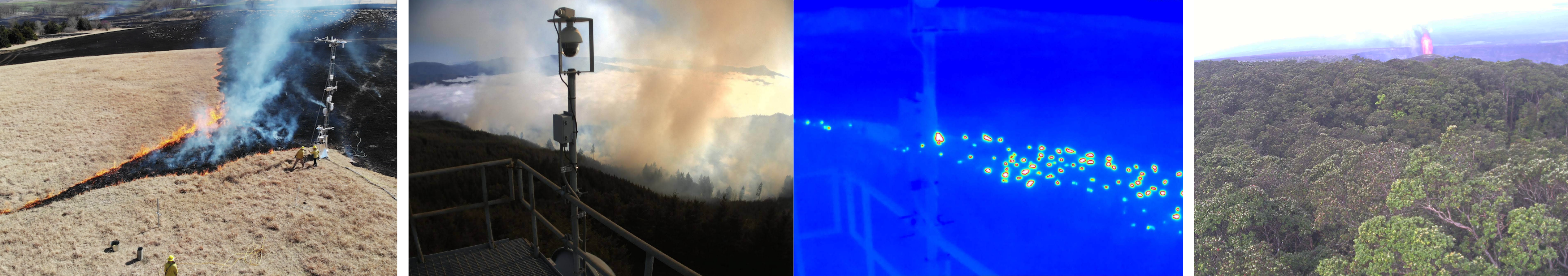 KONZA prescribed burn, thermal cameras of fire, and volcanic activity